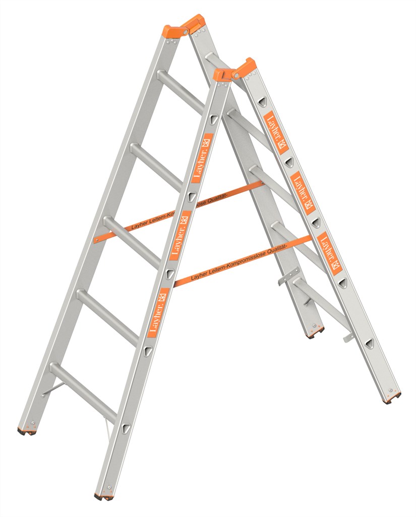 Aluminium Dubbele Ladder 2X5 Sporten