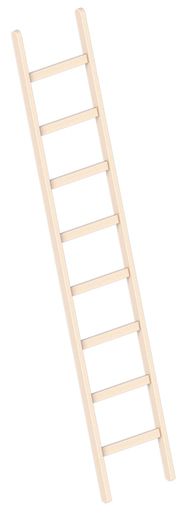 Enkele houten Ladder  8 Sporten