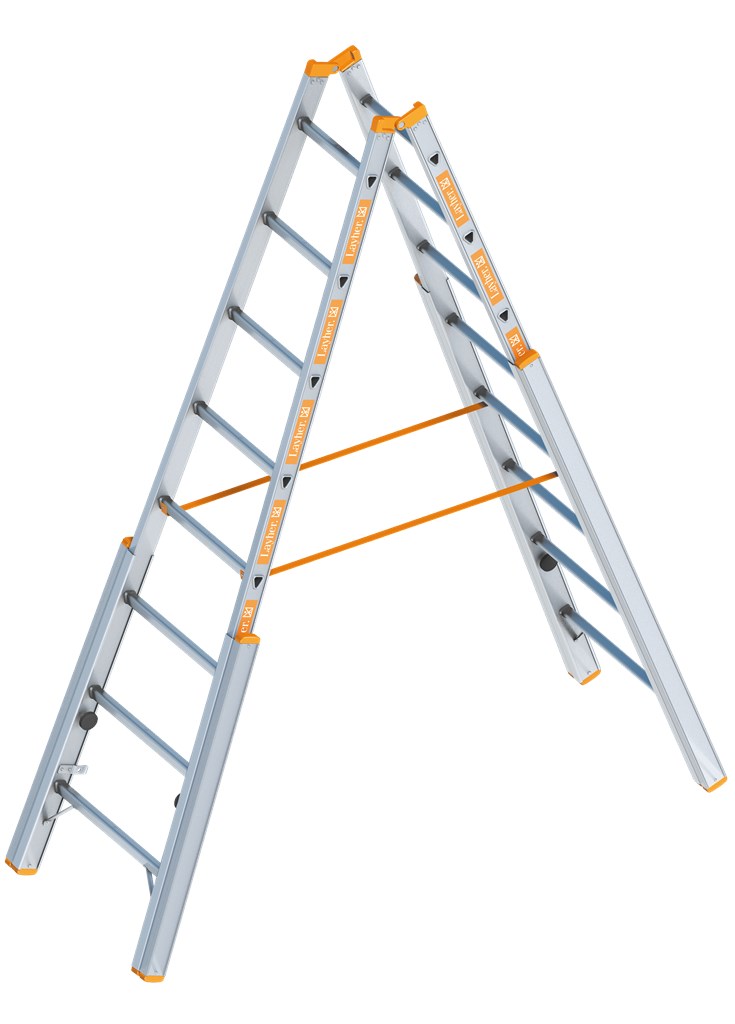 Topic 1061 Aluminium Dubbele Ladder Verstelbaar 2X8 Sporten