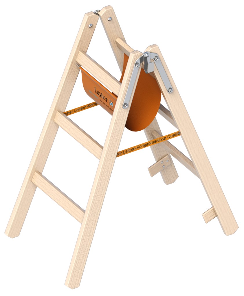 Dubbele houten Ladder 2X3 Sporten