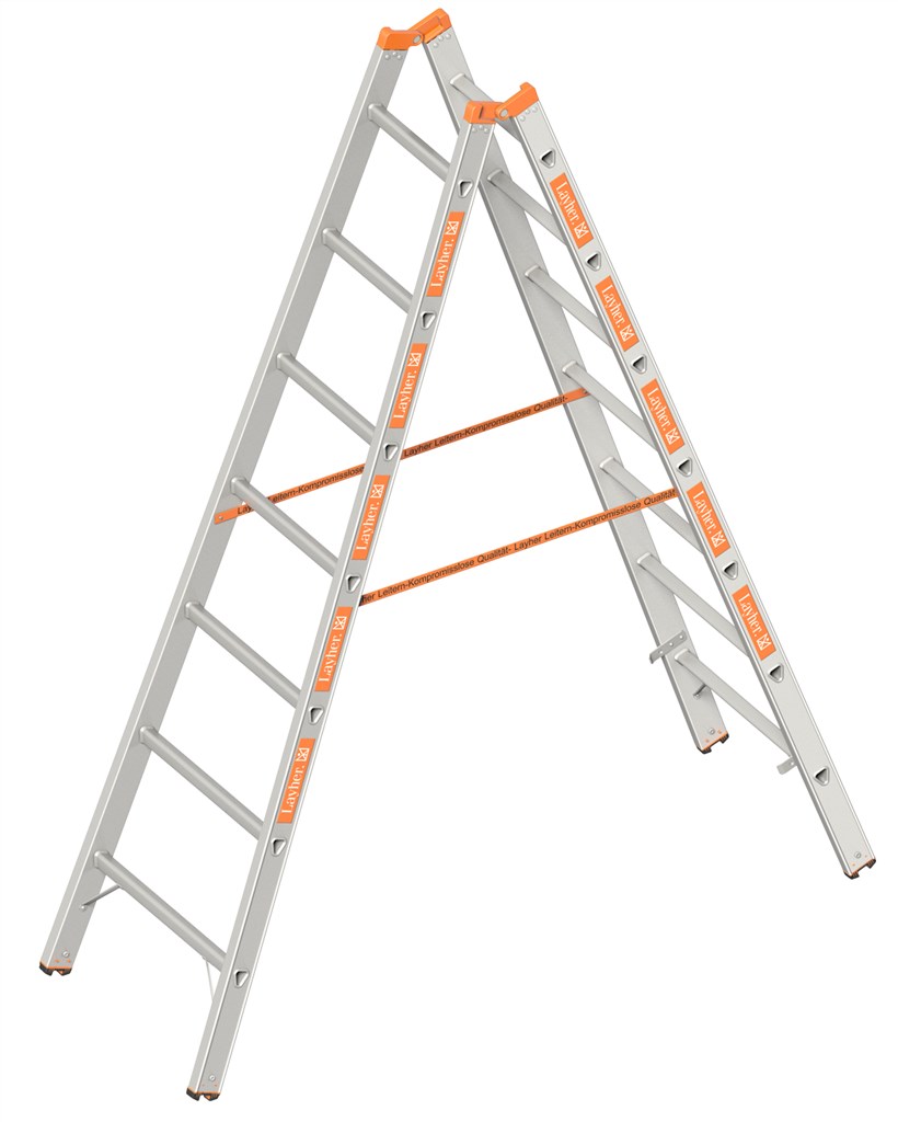 Aluminium Dubbele Ladder 2X7 Sporten