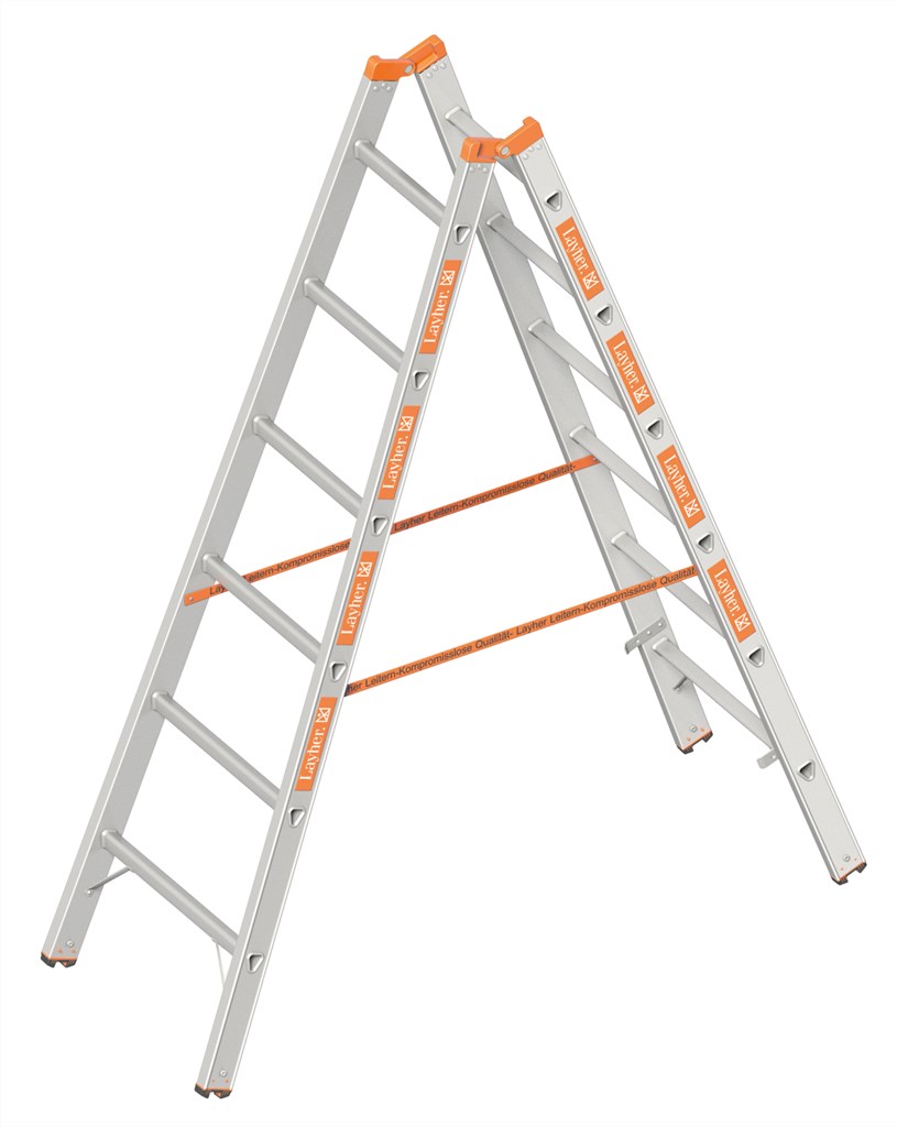 Aluminium Dubbele Ladder 2X6 Sporten