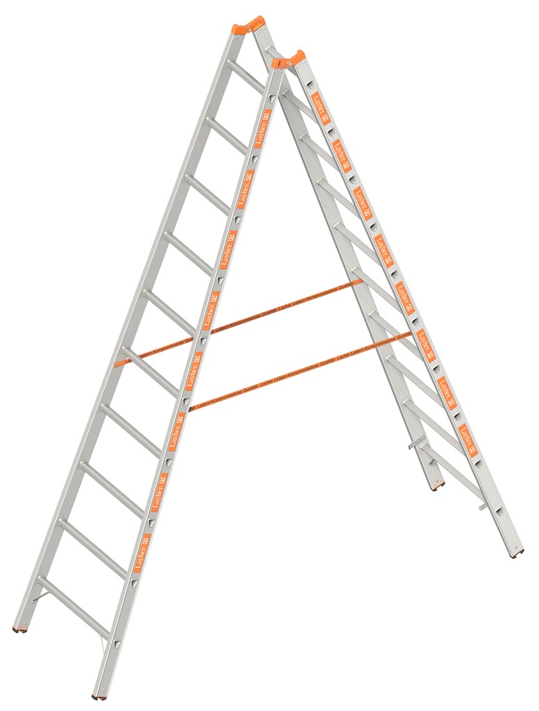 vernieuwen Ondenkbaar robot Layher | Topic 1039 Aluminium Dubbele Ladder 2X10 Sporten