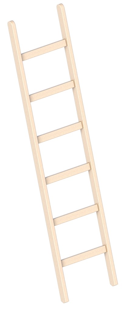 Enkele houten Ladder 6 Sporten