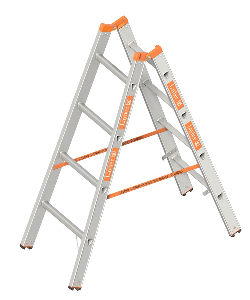 Aluminium Dubbele Ladder 2X4 Sporten
